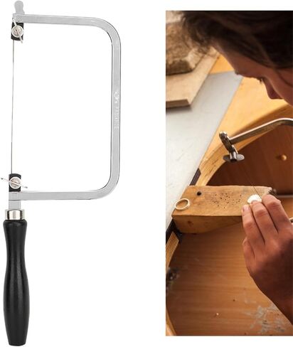 Metal Saw Jewelry Making Tool, Portable Saw Bow Jewelry Wire Carved Black U Shaped Handle Tool with 12 Blades for Jewelry Processing in Saudi Arabia