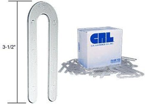 CRL Clear 1/16" x 3-1/2" Plastic Horseshoe Shims - 100 Pack in Kuwait