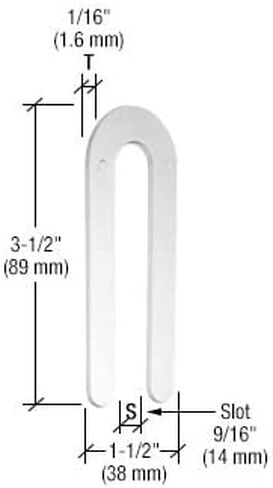 CRL Clear 1/16" x 3-1/2" Plastic Horseshoe Shims - 100 Pack in Kuwait
