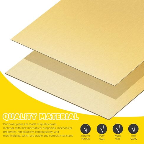 10PCS Brass Strip, 1" Width x 6" Length 0.004" Thickness Brass Shim Stock, Metal Shim Stock for Jewelry, Electrical, Industry in Kuwait