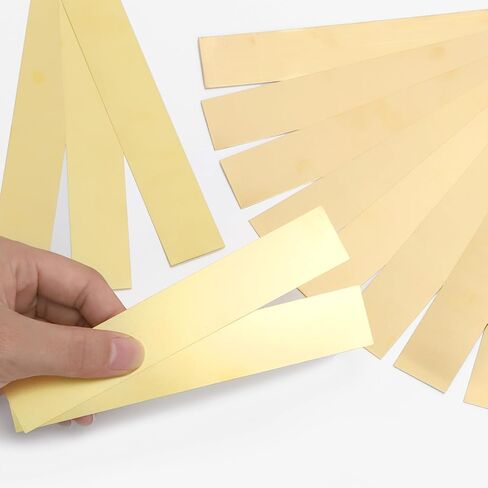10PCS Brass Strip, 1" Width x 6" Length 0.004" Thickness Brass Shim Stock, Metal Shim Stock for Jewelry, Electrical, Industry in Kuwait