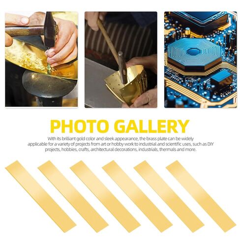 10PCS Brass Strip, 1" Width x 6" Length 0.004" Thickness Brass Shim Stock, Metal Shim Stock for Jewelry, Electrical, Industry in Kuwait