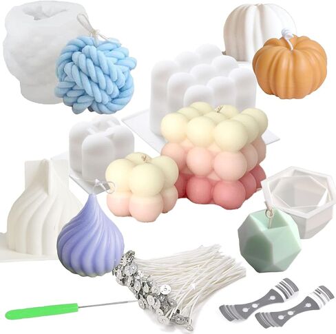 2 Pack Peony Candle Molds Set - Large & Medium Silicone Molds for Candle Making, 3D Flower Reusable Silicone Molds for Resin, Wax, Chocolate (Peony 2 Pack) in Kuwait