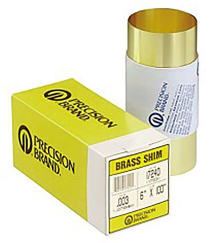 Brass Shim Stock Rolls - 17s1 .001 brass shimstock 6"x100" in Kuwait