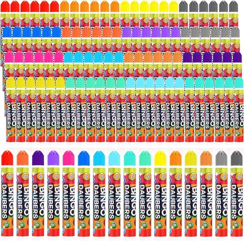 CRTIIN 80 Pack Dot Markers ، 16 ألوان متنوعة مجموعة Bingo Daubers ، 0.4 أوقية Bingo Supplies علامات الطلاء النقاط للفن والحرف الرسم مستلزمات الرسم فئة التلوين in Kuwait