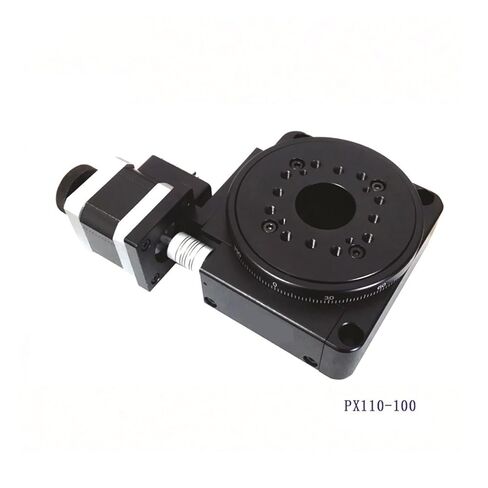 Electric Rotating Machine PX110-100 Optical Rotating Platform Motorized Rotation Stage 100MM Bearing Scale(Ratio 180 of 1) in Saudi Arabia
