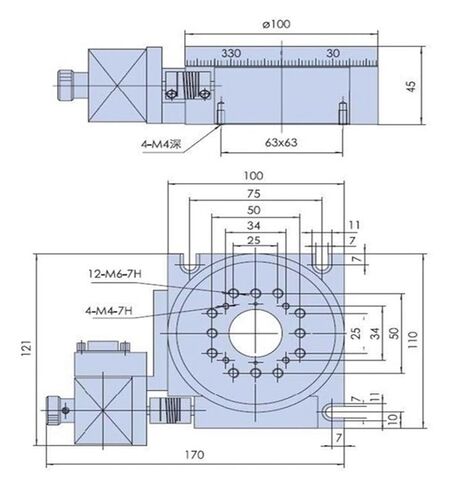 Electric Rotating Machine PX110-100 Optical Rotating Platform Motorized Rotation Stage 100MM Bearing Scale(Ratio 180 of 1) in Saudi Arabia