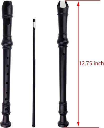 7 Pack German Style 8 Hole-3 Piece Descant Soprano Recorders with Cleaning Rod, Black Storage Bag, ABS Material (7 Colors) in Saudi Arabia