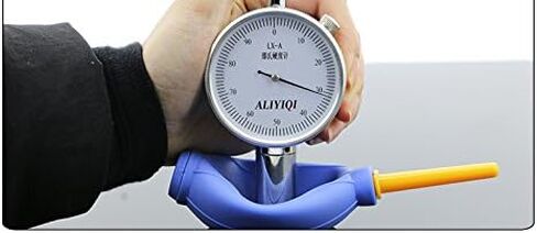 CGOLDENWALL LX-A Type A Shore Hardness Tester Meter Rubber shore Durometer for Rubber/Plastic/Tires/silica gel 0-100HA Double Pointers Peak Hold Automatic memory in Kuwait