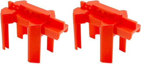 QWORK Small Ball Valve Lockout, 10 Pack Adjustable Ball Valve Lockout Device, for 1/2"-2-1/2" Outside Pipe Diameter, Industrial Faucet Handle Locks, Red in Kuwait