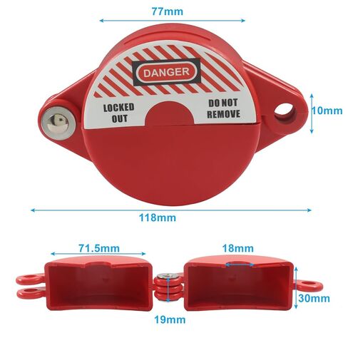 2 Pack Gate Valve Lockout Device with Coded Lock – Heavy-Duty Plastic Safety Lock for 1" to 2-1/2" Valve Handles, Outdoor Water Spigot & Faucet Security in Kuwait