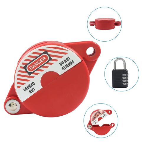 2 Pack Gate Valve Lockout Device with Coded Lock – Heavy-Duty Plastic Safety Lock for 1" to 2-1/2" Valve Handles, Outdoor Water Spigot & Faucet Security in Kuwait