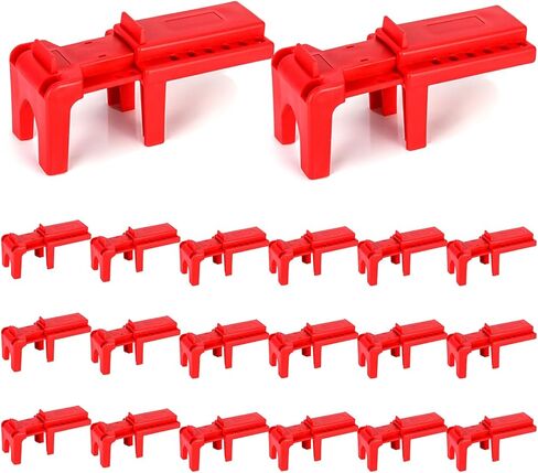 QWORK Ball Valve Lockout, Safety Lock, 1/2" - 2-1/2" Diameter, 20 Pack, Red in Kuwait