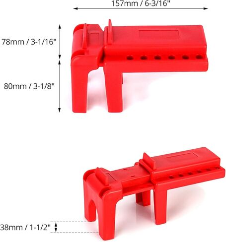 QWORK Ball Valve Lockout, Safety Lock, 1/2" - 2-1/2" Diameter, 20 Pack, Red in Kuwait