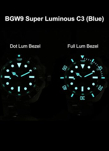 Cronos Men's Dive Watches - PT5000 Automatic Diver Watch for Men, Sapphire Crystal Full Luminous and Sports Casual Style, Black 40mm in Kuwait