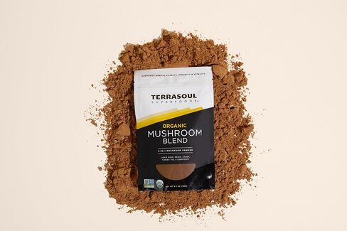 Terrasoul Superfoods Organic Five Mushroom Blend | Adaptogenic | USDA Organic, Vegan, Non-GMO, Gluten-Free | Reishi, Chaga, Lion’s Mane, Cordyceps, Turkey Tail in Kuwait