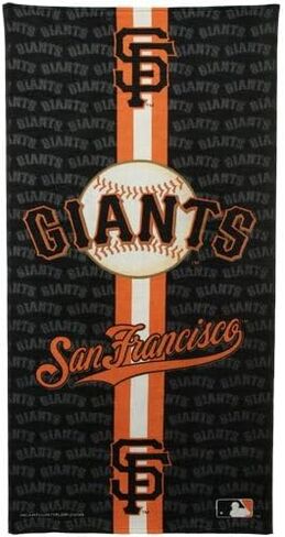 Football Fanatics San Francisco Giants 30" x 60" Black Team Stripe Beach Towel in Kuwait