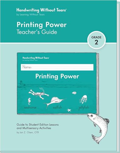 Learning Without Tears - Printing Power Student Workbook, Current Edition - Handwriting Without Tears Series - 2nd Grade Writing Book - Writing and Language Arts Lessons - for School or Home Use in Kuwait