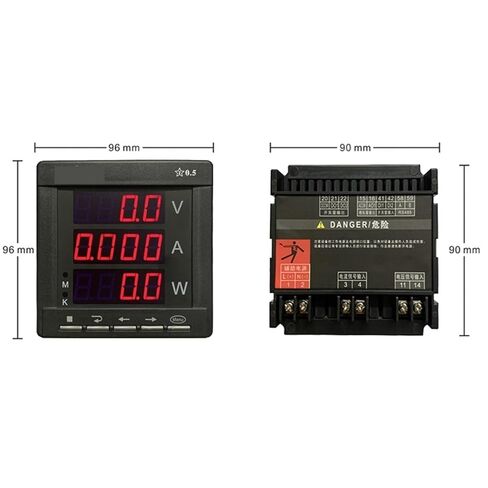 Intelligent Digital Display Single-Phase Current Voltage Power Combination Table 9k4 A V Kw 220v 96 * 96mm 1Pcs in Saudi Arabia