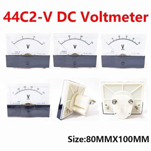 44C2 DC Voltmeter Analog Panel Pointer 1V 3V 5V 10V 15V 20V 30V 50V 75V 100V 150V 300V 450V 500V 1Pcs(10V) in Saudi Arabia