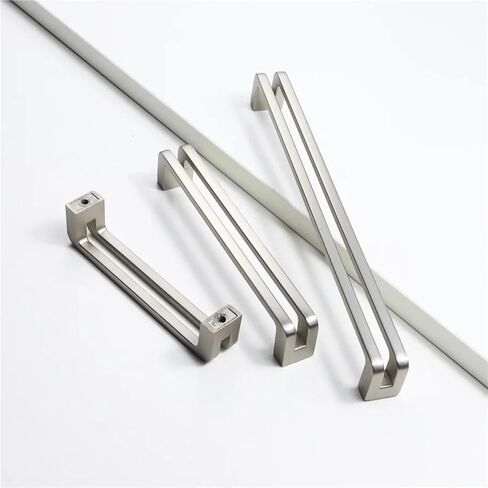 Cabinet Door Handles Zinc Alloy Solid Wardrobe Drawer Pulls Furniture Handle Hardware 1Pcs(Space-gray-C128mm) in Kuwait