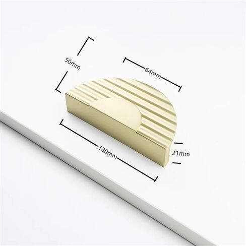 Semicircle Solid Cabinet Handles Zinc Alloy Wardrobe Door Kitchen Closet and Drawer 1Pcs(Brushed-Copper-C64mm) in Kuwait