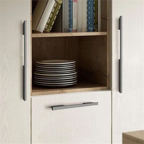 Black Kitchen Handle Aluminium Alloy Door Pulls Wardrobe Cabinet Furniture Hardware 1Pcs(Gold 192mm) in Kuwait