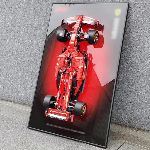 عرض لوحة الحائط لـ Lego 42207 Ferrari SF-24 F1 ، المقتنيات البالغة لتلبيس جدار سيارة LEGO ، رائعة لمحبي LEGO (فقط عرض الحائط) in Kuwait