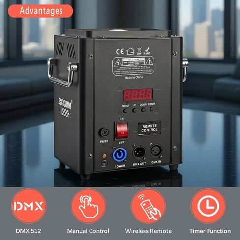 آلة الضباب العمودية 1500 وات، DMX وجهاز التحكم عن بعد، نطاق دخان 30 قدم، مؤقت - تأثيرات حفلة الهالوين DJ Stage (BF-06) in Kuwait