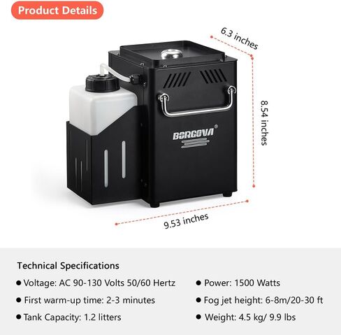 آلة الضباب العمودية 1500 وات، DMX وجهاز التحكم عن بعد، نطاق دخان 30 قدم، مؤقت - تأثيرات حفلة الهالوين DJ Stage (BF-06) in Kuwait