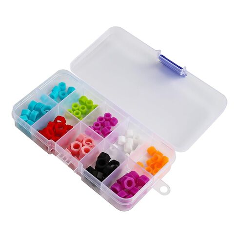 Dental Code Rings Orthodontic Silicone Ring 100Pcs Mix Large Small Multi- Color Instrument Labels Autoclavable(L 6mm S 4mm) in Kuwait