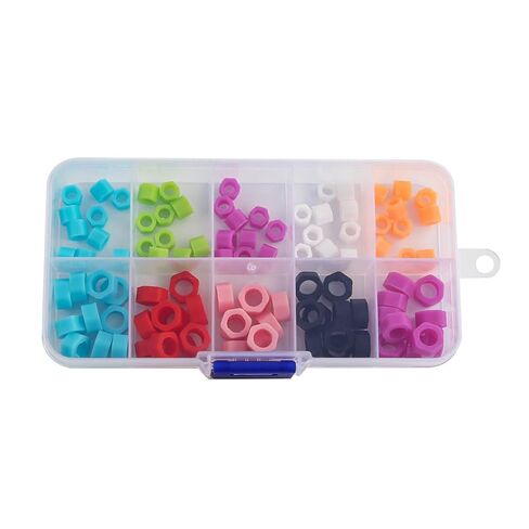 Dental Code Rings Orthodontic Silicone Ring 100Pcs Mix Large Small Multi- Color Instrument Labels Autoclavable(L 6mm S 4mm) in Kuwait
