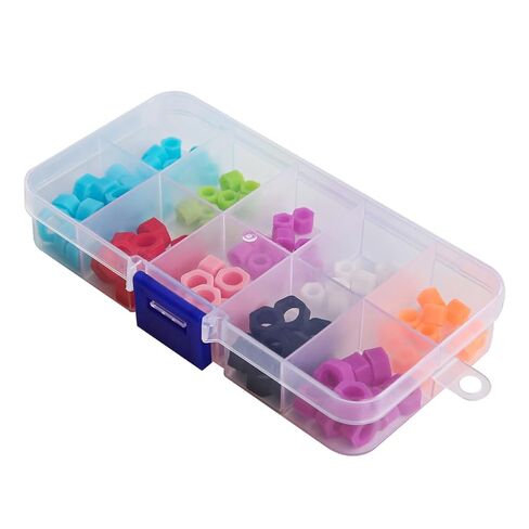 Dental Code Rings Orthodontic Silicone Ring 100Pcs Mix Large Small Multi- Color Instrument Labels Autoclavable(L 6mm S 4mm) in Kuwait