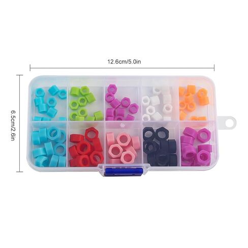 Dental Code Rings Orthodontic Silicone Ring 100Pcs Mix Large Small Multi- Color Instrument Labels Autoclavable(L 6mm S 4mm) in Kuwait