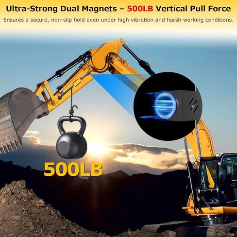 Upgrade Magnetic Mount for LR Receivers, Adjustable Strong Magnets, Fit for Flatback Dozer Blades, Backhoes and Excavators in Kuwait