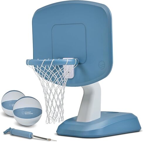 Coast Modern Poolside Basketball Hoop - Premium Outdoor Pool Basketball Hoop with 2 Water Basketballs and Ball Pump in Saudi Arabia