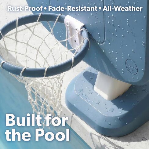 Coast Modern Poolside Basketball Hoop - Premium Outdoor Pool Basketball Hoop with 2 Water Basketballs and Ball Pump in Saudi Arabia
