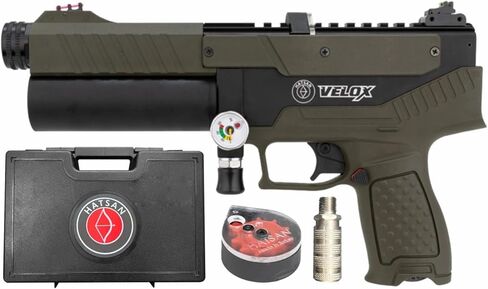 Hatsan Velox .25 Cal 580 FPS 15 FPE 10-Shot PCP OD Green Side Bolt Air Pistol in Kuwait