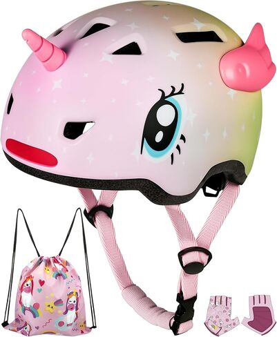 Toddler Helmet, Kids Bike Helmet, Adjustable 3 Sizes for Infant Baby Ages 0-2 2-5 5-8 with Unicorn, Dinosaur, Shark Designs,Boys Girls Bike Helmet for Multi-Sport in Saudi Arabia