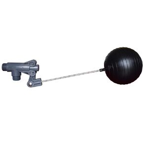 Kerick Pipe Mounted PVC Float Valve Assembly with 1-1/2" NPT PVC Float Valve, 14" Stainless Steel Rod and 8" Polyethylene Float in Kuwait