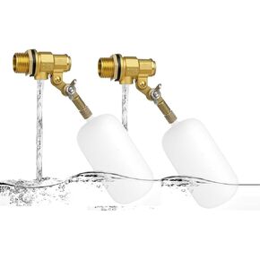 （2 Pack）1/2 Inch Brass Water Float Valve, Pool Auto Fill Float Valve, Float Valve for Water Tank, Garden Hose Float Valve, Automatic Water Level Control for Pool, Pond, Fountain, Aquarium in Kuwait