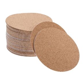 50Pcs High Density Self-Adhesive Round Cork Pads for DIY Crafts and Coasters Non-Slip Cork Strong Adhesive Backing for Wall Tiles Furniture Protection and Decorative Uses in Kuwait