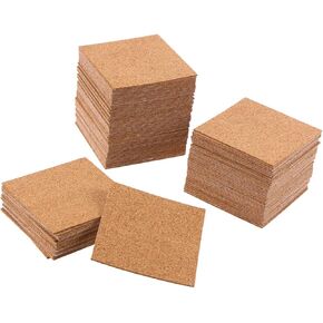 Housoutil 36pcs Self-Adhesive Cork Coasters Aesthetic Coasters Cork Strip Natural Wood Material Heat-Resistant Desk Mats for Office Decor in Kuwait