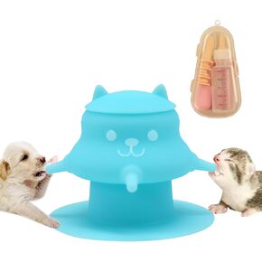 230ML Puppy Bottles for Nursing Puppy Milk - Premium Silicone Nursing Station with 4 Nipples Puppy Feeders for Multiple Puppies - Miracle Nipple for Rabbits,Kittens Bottle Feeding Kit (Pink) in Kuwait