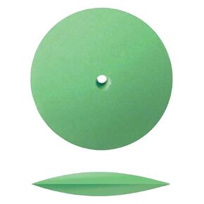 عجلة كاشطة مطاطية من Dedeco Sunburst - عجلة حافة السكين 7/8 بوصة (22 مم)، ملحقات أدوات دوارة للتشطيب والتلميع، فائقة النعومة 1 ميكرون 14000 حبيبة، أخضر فاتح - أكسيد الألومنيوم - 12 قطعة في كل عبوة in Kuwait