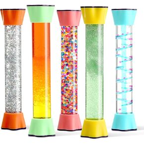 Special Supplies Liquid Motion Bubbler Toy Cool Tubes 5-Pack Colorful Hourglass Timer with Droplet Movement, Bedroom, Sensory Play, Cool Home or School in Kuwait