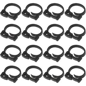 40Pcs Hose Pipe Fasteners Clips 20mm-25mm for Aquariums Ponds Black Plastic in Kuwait