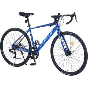 28 Inch Road Bike 7 Speed for Adults, Aluminum Alloy Frame Double Disc Brakes 700x28C Wheels, Men Women Commuter Fitness Bicycle,Blue in Kuwait
