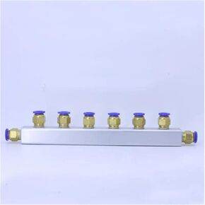 20x20mm Push Fit 8mm 6 Way 9 Port Pneumatic Fitting Manifold Block Splitter in Kuwait