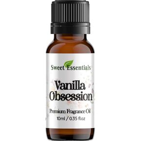Vanilla Obsession، 10 مل (0.35 أونصة سائلة) زيت عطري فاخر، علاج عطري، ناشر روائح، حرف يدوية، صابون، روائح منزلية، حمام وجسم، عطر يمكنك صنعه بنفسك وأكثر من ذلك بكثير. متعدد الاستخدامات ويدوم طويلاً من Sweet Essentials in Kuwait